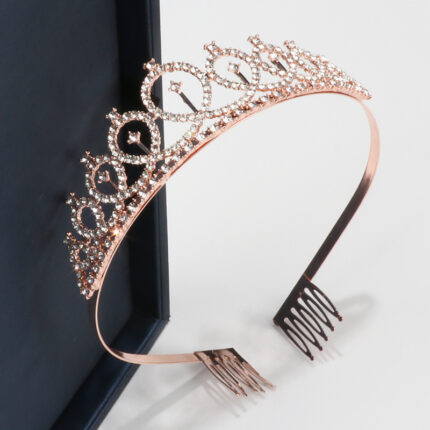 y Crown Bridal Alloy Shiny Diamond Hair Accessory Couronne d’anniversaire mariée alliage diamant brillant Accessoire de cheveux