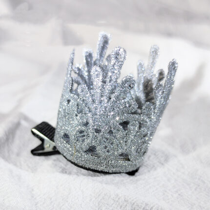 Épingle à cheveux pour enfants Princesse Couronne Ornement de cheveux en dentelle tridimensionnelle